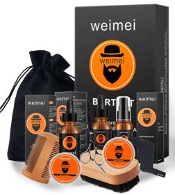 Men's Glycerin Beard 9-piece Set Nourishing Moisturizing Quick Effect