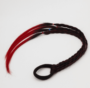 Children'S Hair Accessories Baby Handmade Wigs Hair Rope Wig Styling Little Girls Braids Ball Head Wigs Hair Tie Hair Ring (Color: Red)