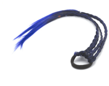 Children'S Hair Accessories Baby Handmade Wigs Hair Rope Wig Styling Little Girls Braids Ball Head Wigs Hair Tie Hair Ring (Color: Blue)