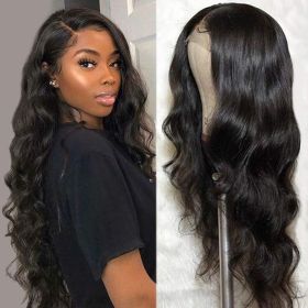 Natural Wig Real Hair Before Lace Black (Option: Black-30inch)