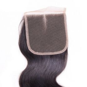 Real Hair Block Body Wave 4X4 Lace Closure (Option: Middle part-12inch)
