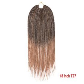 Crochet Hair Senegal Box Braids Braid Hair Extension (Option: T27-18Inch-2Pcs)