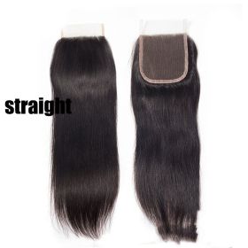 Real Hair Hair Block  Mesh Hand Woven Hair Block (Option: Straight-10inch)