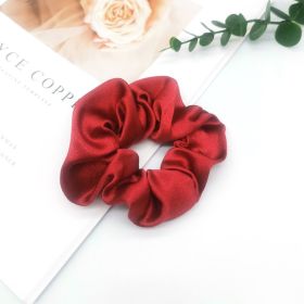 Solid Satin Large Intestine Hair Rope (Color: Red)