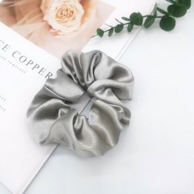 Solid Satin Large Intestine Hair Rope (Color: Grey)