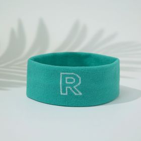 Stretch Sports Sweat-absorbent Knitted Hair Band (Option: Lake Blue R)
