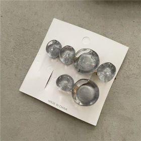 Ocean Bubble Jelly Elegant Fashion Side Clip Cropped Hair Clip (Option: Gray)