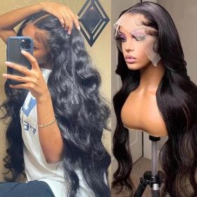 Long Curly Hair Light Blonde Big Waves African Women's Lace Wig (Option: Black-20inches)
