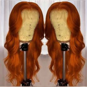 European And American Dark Orange Wig Hair Set Smooth Hair (Option: 150Density-26inch)