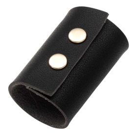 PU Leather Headband Gel Women Ponytail Clip Decoration Hair Accessories (Color: Black)